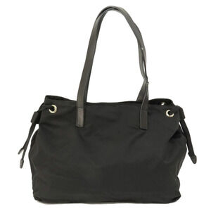 Prada shoulder pocket double bag black Tessuto